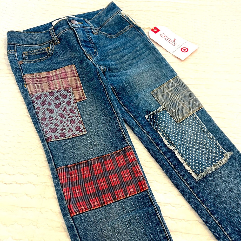 Annie for Target Collab! Girls’ Patchwork Jeans 👖, Size 8